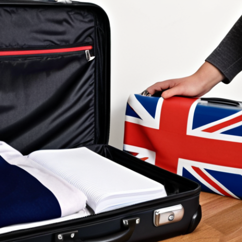 Home 11 A student packing a suitcase with clothes and books, with a New Zealand flag in the background, symbolizing preparation for studying abroad.